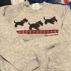 Wisconsin Dells Unisex Child’s Gray Sweatshirt with Black Scottish Terriers